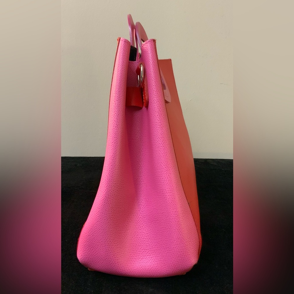 Figus Designer Women’s Red/Pink Leather Handbag - Picture 4 of 13